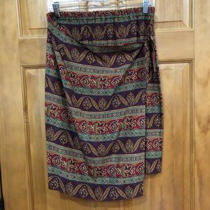 Vittadini Silk Wrap around skirt
